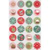 Stickers Redondos de Navidad DIY Stickers Decorativos 24 Stickers para Hornear Sticker de Sellado ins