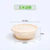 Caja de Almuerzo Desechable de Almidón de Maíz Caja de Almuerzo Biodegradable para Llevar Caja de Almuerzo Empaquetada Bol para Sopa Base de Almidón