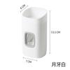 Exprimidor automático de pasta de dientes creativo para el hogar, baño, sin perforaciones, montaje en pared con ventosa, set de soporte para cepillos de dientes, logo de regalo