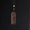 Venta Directa de Fábrica de Colgante de Diosa del Mar del Sur de Agarwood Guanyin, Colgante de Collar con Adorno de Paz Tallado en Madera Natural Vintage