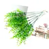 Hoja de Eucalipto Artificial Rama Única 5 Horquillas Plástico Follaje Falso Arreglo Floral para el Hogar Césped Decorativo Fondo de Boda Decoración de Pared Vegetal