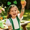 Nuevo Producto Transfronterizo: Calle. Pegatinas de Tatuaje de Brillo del Día de San Patricio, Pegatinas de Tatuaje de Trébol para Fiesta del Festival Irlandés
