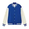 Nueva Chaqueta de Béisbol Colorida de Algodón de 330g con Bloques de Color, Marca de Moda, Hombro Caído para Hombre, Corte Holgado, Logo Bordado Juvenil, Personalización