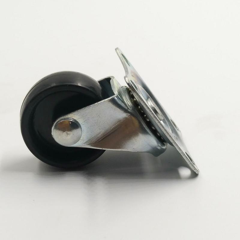 1寸黑PP平底万向02