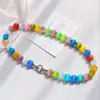 Pulsera y collar de alta calidad con piedras artificiales de ojo de gato en colores primaverales