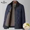 Abrigo de Algodón para Hombre Estilo Old Money con Cuello Revatible de Color Contrastante, Relleno de Seda de Morera, Acolchado, Otoño e Invierno, para Padres de Mediana Edad y Jóvenes, Ropa de Abrigo Cálida