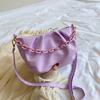 2024 Nova Primavera e Verão High-end Couro macio Super Soft Ins All-match Trendy Underarm Bag Plissado Clouds Bag Bolsa Crossbody Feminina