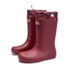 Botas de Lluvia de Moda Transfronterizas de Caña Alta para Niños, Antideslizantes, Impermeables, Zapatos de Goma para Senderismo al Aire Libre de Suela Blanda, Zapatos de Agua Versátiles Engrosados para Bebés