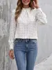 Nuevas Camisetas de Moda Europeas y Americanas Amazon Otoño 2026 de Lunares Versátiles con Descuento de Cuello Redondo y Manga Larga para Mujer