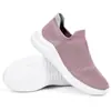 Sapatos de Malha Leve Tecido Voador Plus Size Cruzados para Primavera e Outono Sapatos Meia Femininos Respiráveis Confortáveis Casuais