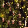 Ciervo Navideño Plano Lindo con Varias Formas de Elementos Navideños Disfraz y Sombrero Set de Decoración de Madera