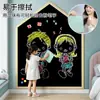 Pegatina de pizarra para aula en casa, pizarra magnética para garabatear para niños, pizarra blanca magnética suave de PET borrable, gris oscuro personalizado