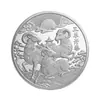 Tres Ovejas Traen Prosperidad Oveja de Color Sólido Medalla Conmemorativa Dos Tonos Oro y Plata Reunión Anual Regalo de Negocios En Stock Venta al por Mayor