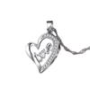 Collar de Cadena de Plata Esterlina para Mujer Estilo Japonés y Coreano Plata S925 Colgante de Amatista en Forma de Corazón Regalo de Tanabata Día de San Valentín para Novia
