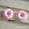Colgante de resina hecho a mano con forma de donut de chocolate, simulación de comida japonesa y coreana, cuerda para el cabello para niños, teléfono móvil, belleza