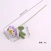 Decoraciones de flor de peonía tejidas a mano con hilo, flores artificiales como regalos para amigos y mejores amigas, flores tejidas