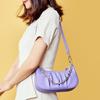 Bolso de Mano para Mujer Qiangshili de Cuero Genuino Estilo Bollo Plegado 2026 Verano Nuevo Estilo Europeo y Americano con Cadena para Hombro y Cruzado