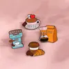 Broche Serie Nuevo Café Transfronterizo Lindo Estilo Japonés Dibujo Animado Insignia Metálica Accesorios de Pines Decoración para Bolsas Ropa