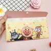 Mini bolsa de plástico con botón a presión de PP de dibujos animados en color, con botón a presión, esmerilada, gruesa, tamaño A6, para papelería, para guardar mascarillas y billetes