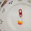 Fivela Colorida J33 Brincadeira de Comida Ovo Preguiçoso Batata Frita Chaveiro Fofo Picolé Pingente Estranho Desenho Animado Ovo Estudante Mochila Pendurar