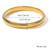 Pulsera Ancha Elástica de Acero de Titanio Popular Transfronteriza Europea y Americana para Mujer Anillo de Rayas Verticales Público Exagerado de Lujo Ligero de Nicho