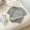 Ropa de verano casual y versátil para bebés niñas, prendas de punto para niños, camiseta de manga corta a la moda para niñas con tacto fresco