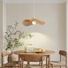 Lámpara de Restaurante de Ratán, Lámpara Colgante de Sombrero de Paja Zen, Estilo Japonés Madera Natural Wabi-Sabi Iluminación para Sala de Té Estudio Homestay Barra de Bar, Arte de Ratán