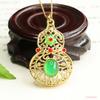 Colgante de Calabaza de Ágata Natural Aiyu Collar de Calcedonia Verde Hielo Joyería Venta al por Mayor en Vivo Dropshipping S4090503