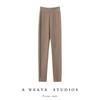 Leggings 100% Caxemira Pura Femininos Cintura Alta Slim Calças Peludas Outono e Inverno Novas Versáteis Cor Lisa Calças Modeladoras