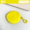 Monedero redondo de felpa color caramelo para mujer, lindo, tarjetero, llavero, monedero sencillo, regalo