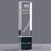 Trophy de mármol y cristal al por mayor de fábrica, grabado gratuito, conmemorativo del año de construcción de grupo para conferencias, de alta gama, personalización gratuita