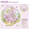 Pegatinas de paisajismo de tamaño pequeño adecuadas para nuevos soportes de paisaje en miniatura, pegatinas de cabaña tridimensionales 3D, pegatinas de pila de escena linda