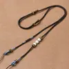 Cordão para Pingente de Jade Tecido à Mão 2mm para Homens e Mulheres Acessório de Joia Esmeralda Corda Ajustável Simples Cordão de Colar com Pingente de Jade