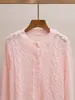 Ropa de Mujer de Gama Alta Shenzhen Nanyou Primavera Nueva Estilo Dulce Corte Lana Redonda Cuello Redondo Manga Larga Holgado Suéter de Punto Chaqueta Cárdigan