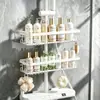 Estante de Almacenamiento para Baño Sin Taladro, Soporte para Cabezal de Ducha, Cesta Colgante para Champú, Almacenamiento para Baño, Moderno y Sencillo
