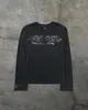 Moda transfronteriza estilo americano, sudadera de calle tipo pullover de manga larga y cuello redondo Y2K pura y seductora, estampado vintage estilo americano para parejas