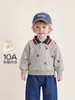 Sudadera para niños jellybaby otoño camisa polo infantil color block ropa para niños pequeños estampada conjunto de otoño para bebé de 5 años