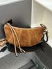 Bolsa de chifre de alta qualidade vintage couro fosco celebridade da internet popular bolsa de bolinho de massa fashion all-match bolsa de axila bolsa de ombro bolsa transversal para mulheres