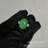 Anillo Nuevo Estilo Chino con Incrustaciones de Calcedonia Verde Hielo Chapado en Plata al por Mayor, Anillo de Jade Ajustable para Mujer