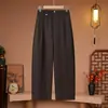 Pantalones de pierna ancha para mujer para madres, pantalones largos de primavera y otoño, cintura elástica elegante, corte holgado, pantalones casuales para mediana edad y personas mayores