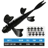 Taiyu Flotante TPE Mariposa Cola de Pez Natatoria Paquete de 10 Señuelos Cebo Suave Cebo Artificial para Peces de Pozo Negro, Pez Mandarín, Lubina - Mayoreo