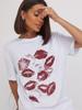 Moda Sentido de Diseño Distintivo Estilo Americano Camiseta de Manga Corta de Algodón Pesado Estampada Moda Femenina Marca Top Oversize Moda