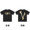 En stock Vlone High Street Big V Mariposa Letra Calavera Esqueleto Limitado Big V Colección Casual Camiseta de Manga Corta para Hombres y Mujeres