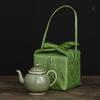 Tetera de celadón Yue Kiln, tetera individual de alta gama, juego de té de kung fu para el hogar, patrón Ruyi, cerámica, filtro de gran capacidad