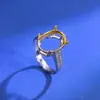 Anillo Vacío de Plata de Ley S925 Posición para Piedra Forma de Huevo 10*14mm Nuevo Cristal Piedra Jade Incrustado Soporte de Anillo Accesorios DIY