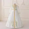 Nuevo Vestido Largo Estilo Europeo y Americano para Niñas Atuendo de Presentación Vestido Bordado de Florista Infantil Vestido Elegante para Niña