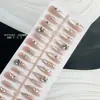 Uñas Postizas Portátiles de Nuevo Estilo Transfronterizas con Diseño de Mariposa Transparente Hielo, 30 Piezas al por Mayor, Puntas de Uñas Simples y de Gama Alta
