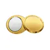 Espejo de Maquillaje Plegable de Metal de Doble Cara, Espejo de Retoque Resistente, Espejo Pequeño Portátil con Tapa abatible, Espejo Mini de Viaje