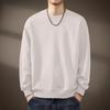 Moletom Masculino Liso de Peso Pesado 360g, Novo Estilo Outono, Casual Retro Americano Solto com Mangas Longas e Gola Redonda