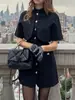 Vestido Elegante de Corte Slim de Botão Único para a Primavera/Verão de 2026 com um Toque de Luxo para Mulheres que Trabalham em Ambientes Europeus e Americanos